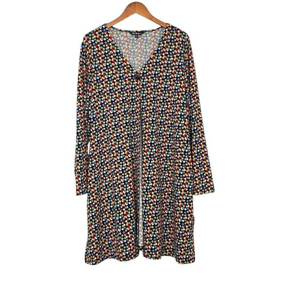 Ulla Popken Matte Jersey 1-Button V-Neck Jacket Cardigan Polka Dot Size US 20/22 - Picture 11 of 11